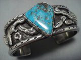 Important Vintage Native American Jewelry Navajo Agnes Platero Turquoise Sterling Silver Bracelet-Nativo Arts