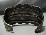 Important Vintage Native American Jewelry Navajo Blue Wind Turquoise Sterling Silver Bracelet-Nativo Arts