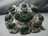 Important Vintage Native American Jewelry Navajo Candelaria Turquoise Sterling Silver Bracelet-Nativo Arts