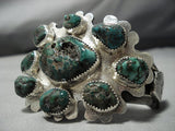Important Vintage Native American Jewelry Navajo Candelaria Turquoise Sterling Silver Bracelet-Nativo Arts