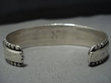Important!! Vintage Native American Jewelry Navajo Ervin Tsosie Turquoise Inlai Sterling Silver Bracelet-Nativo Arts