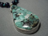 Important Vintage Native American Jewelry Navajo Jeanette Dale Turquoise Sterling Silver Necklace Old-Nativo Arts