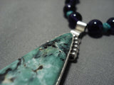 Important Vintage Native American Jewelry Navajo Jeanette Dale Turquoise Sterling Silver Necklace Old-Nativo Arts