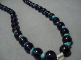 Important Vintage Native American Jewelry Navajo Jeanette Dale Turquoise Sterling Silver Necklace Old-Nativo Arts