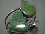 Important Vintage Native American Jewelry Navajo Jerry Roan Royston Turquoise Sterling Silver Bracelet-Nativo Arts