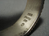 Important Vintage Native American Jewelry Navajo Kee Yazzie Sterling Silver 14k Gold Bracelet-Nativo Arts