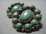 Important Vintage Native American Jewelry Navajo Kirk Smith Royston Turquoise Sterling Silver Earrings-Nativo Arts