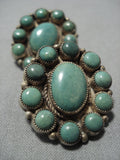 Important Vintage Native American Jewelry Navajo Kirk Smith Royston Turquoise Sterling Silver Earrings-Nativo Arts