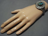 Important Vintage Native American Jewelry Navajo Leo Nez Royston Turquoise Sterling Silver Bracelet-Nativo Arts