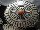 Important Vintage Native American Jewelry Navajo Mary Morgan Coral Sterling Silver Concho Belt Old-Nativo Arts