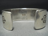 Important!! Vintage Native American Jewelry Navajo Mary Morgan Heavy Sterling Silver Turquoise Bracelet-Nativo Arts