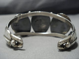 Important Vintage Native American Jewelry Navajo Natural Easter Blue Turquoise Sterling Silver Bracelet-Nativo Arts