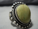 Important Vintage Native American Jewelry Navajo Orvil Jack Turquoise Sterling Silver Ring Old-Nativo Arts