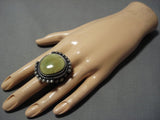 Important Vintage Native American Jewelry Navajo Orvil Jack Turquoise Sterling Silver Ring Old-Nativo Arts
