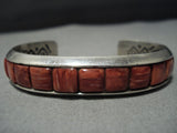 Important Vintage Native American Jewelry Navajo Ray Adakai Turquoise Sterling Silver Bracelet Old-Nativo Arts