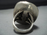 Important Vintage Native American Jewelry Navajo Ricky Martinez #8 Turquoise Sterling Silver Ring-Nativo Arts