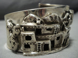Important Vintage Native American Jewelry Navajo Sterling Silver Pueblo Bracelet Cuff Old-Nativo Arts