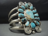 Important Vintage Native American Jewelry Navajo Tonya Rafael Turquoise Sterling Silver Bracelet-Nativo Arts