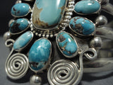 Important Vintage Native American Jewelry Navajo Tonya Rafael Turquoise Sterling Silver Bracelet-Nativo Arts