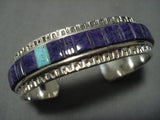 Important Vintage Native American Jewelry Navajo Yazzie Sugulite Sterling Silver Turquoise Bracelet-Nativo Arts