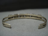 Important Vintage Native American Jewelry Zuni Dishta Turquoise Sterling Silver Flower Bracelet-Nativo Arts