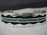 Important Vintage Native American Jewelry Zuni Royston Turquoise Sterling Silver Cuff Bracelet-Nativo Arts