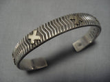 Important Vintage Native American Navajo 14k Gold Sterling Silver Kee Yazzie Bracelet Old-Nativo Arts