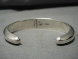 Important Vintage Native American Navajo Aaron Toadlena Turquoise Sterling Silver Inlay Bracelet-Nativo Arts