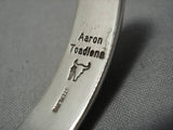 Important Vintage Native American Navajo Aaron Toadlena Turquoise Sterling Silver Inlay Bracelet-Nativo Arts