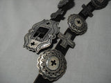 Important Vintage Native American Navajo Andrew Thomas Sterling Silver Concho Belt Old-Nativo Arts