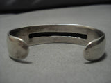 Important!! Vintage Native American Navajo Blue Wind Turquoise Sterling Silver Bracelet Old Cuff-Nativo Arts