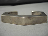 Important Vintage Native American Navajo Contemporist Sterling Silver Bracelet Old-Nativo Arts