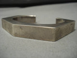 Important Vintage Native American Navajo Contemporist Sterling Silver Bracelet Old-Nativo Arts