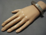 Important Vintage Native American Navajo Contemporist Sterling Silver Bracelet Old-Nativo Arts