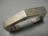 Important Vintage Native American Navajo Contemporist Sterling Silver Bracelet Old-Nativo Arts