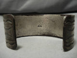 Important Vintage Native American Navajo Damale Turquoise Sterling Silver Bracedlet Old-Nativo Arts
