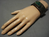 Important Vintage Native American Navajo Damale Turquoise Sterling Silver Bracedlet Old-Nativo Arts