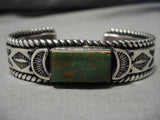 Important Vintage Native American Navajo David Reeves Royston Turquoise Sterling Silver Bracelet-Nativo Arts