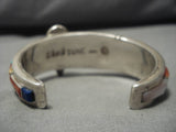Important Vintage Native American Navajo David Tune Turquoise Sterling Silver Inlay Bracelet-Nativo Arts