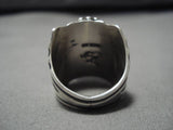 Important Vintage Native American Navajo Delbert Gordan Damale Turquoise Sterling Silver Ring-Nativo Arts