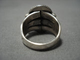 Important Vintage Native American Navajo Delbert Gordon Turquoise Sterling Silver Ring-Nativo Arts
