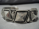 Important Vintage Native American Navajo Derrick Gordan Sterling Silver Bracelet-Nativo Arts