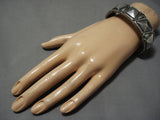 Important Vintage Native American Navajo Derrick Gordan Sterling Silver Bracelet-Nativo Arts