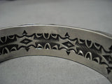 Important Vintage Native American Navajo Derrick Gordan Sterling Silver Bracelet-Nativo Arts