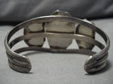 Important!! Vintage Native American Navajo Easter Blue Turquoise Sterling Silver Bracelet Old-Nativo Arts