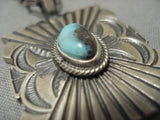 Important!! Vintage Native American Navajo Gary Reeves Bisbee Turquoise Sterling Silver Necklace-Nativo Arts