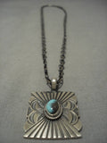 Important!! Vintage Native American Navajo Gary Reeves Bisbee Turquoise Sterling Silver Necklace-Nativo Arts