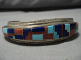 Important Vintage Native American Navajo Harry Jim Turquoise Sterling Silver Bracelet Old-Nativo Arts