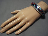 Important Vintage Native American Navajo Harry Jim Turquoise Sterling Silver Bracelet Old-Nativo Arts