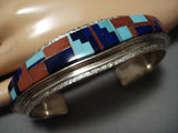Important Vintage Native American Navajo Harry Jim Turquoise Sterling Silver Bracelet Old-Nativo Arts